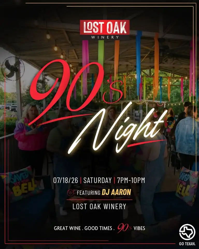 90s Night at Lost Oak Winery