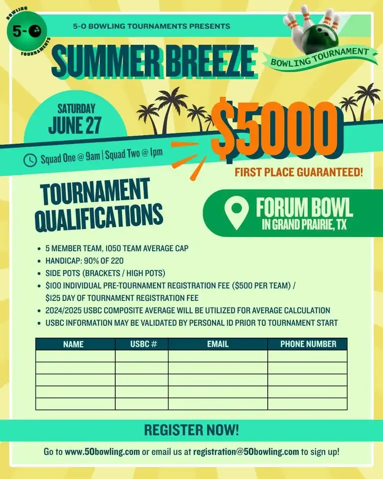 Summer Breeze Bowling Tournament